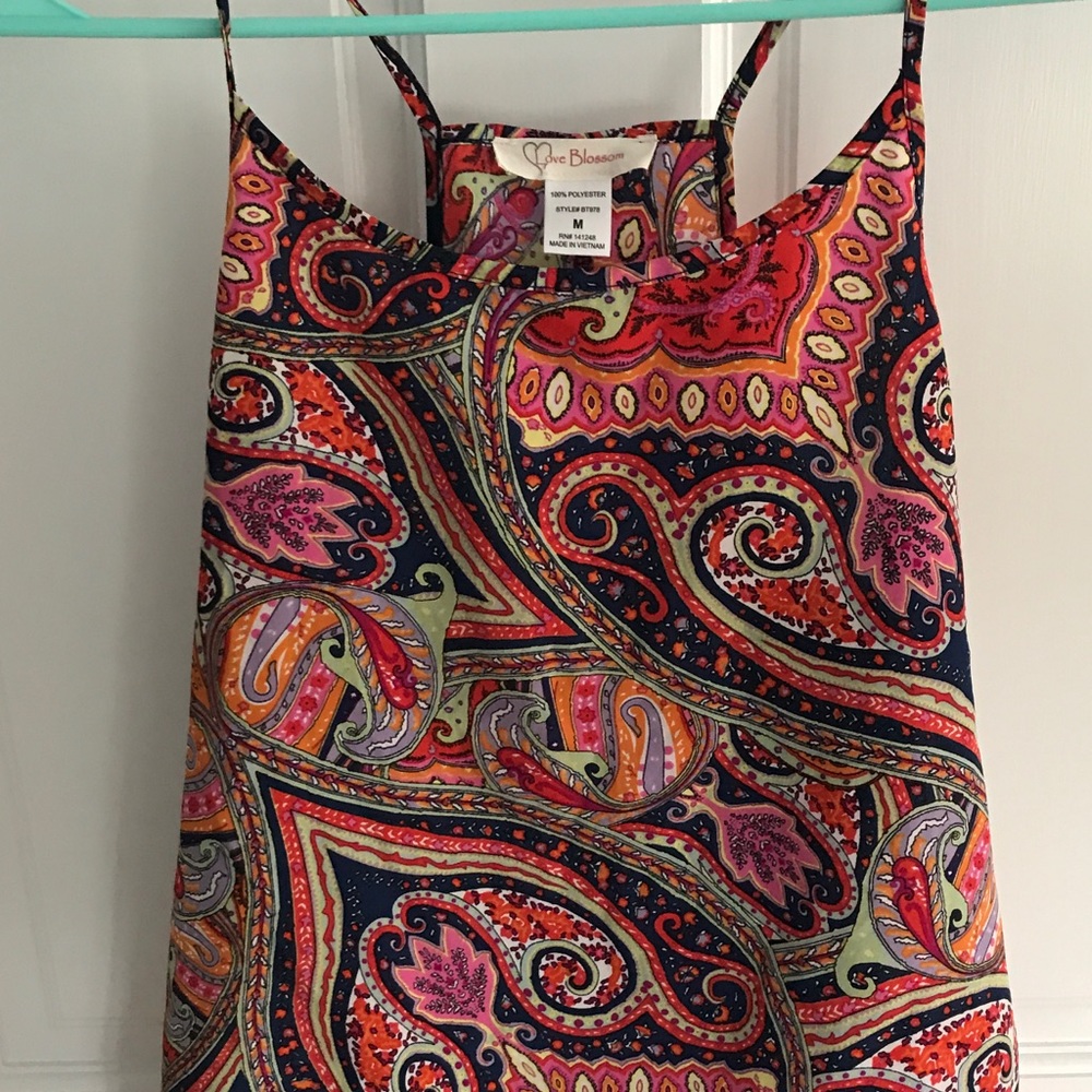 Racerback colorful open back crop top