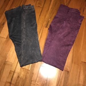 Two Acid wash leggings