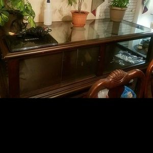 antique wood jewelry showcase