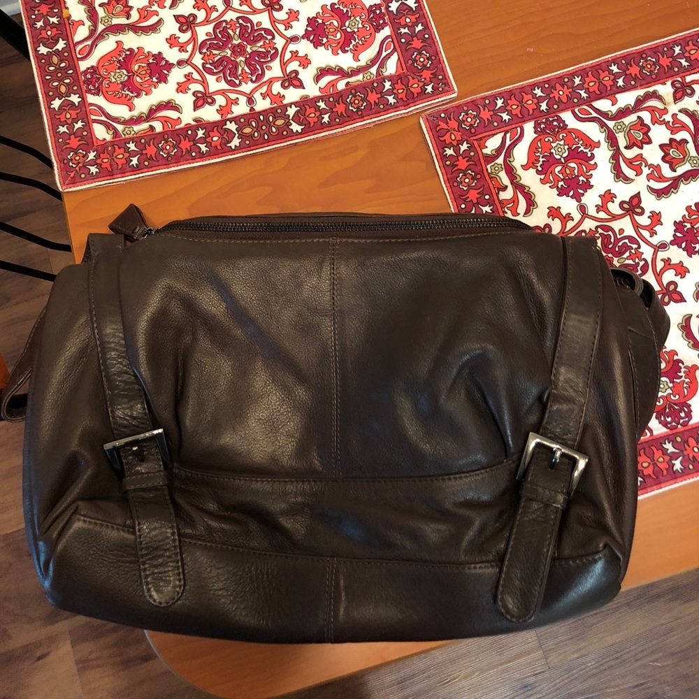 Genuine leather satchel