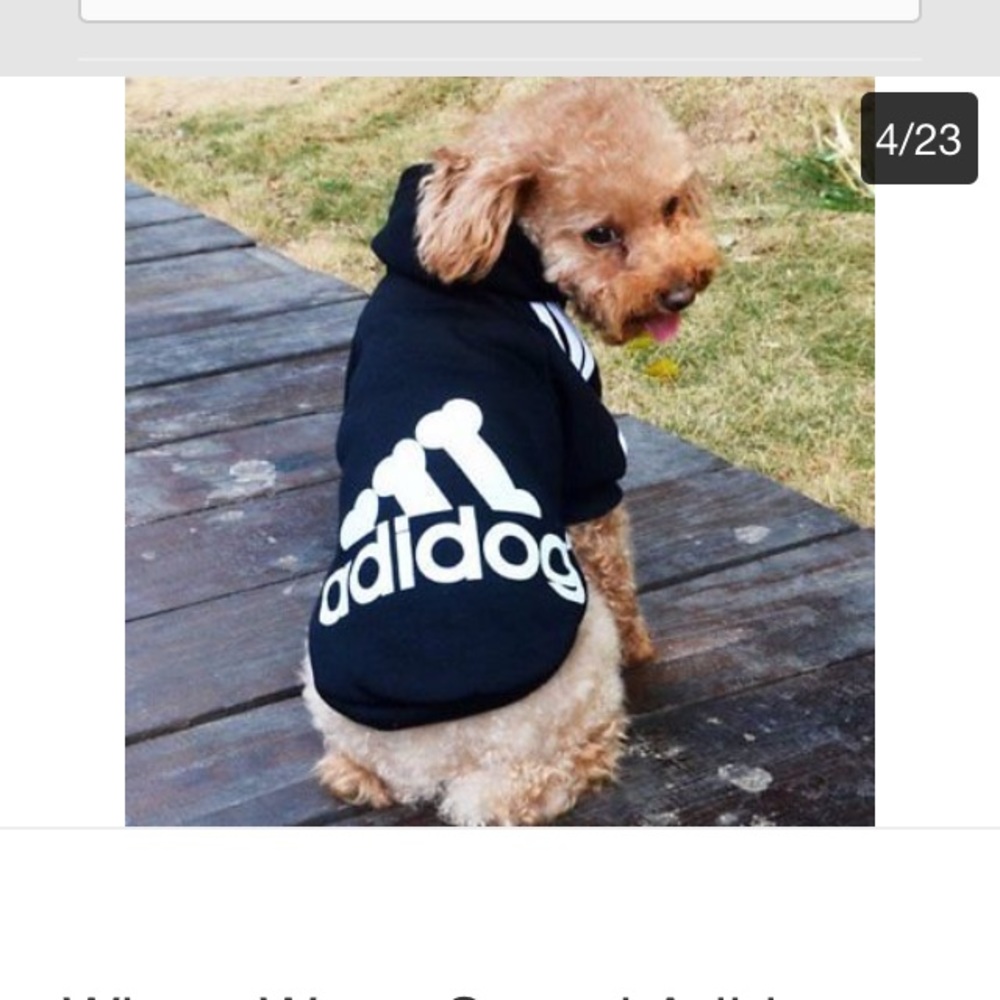 BRAND NEW NEVER WORN ADIDOG BLACK DOG SWEATSHIRT