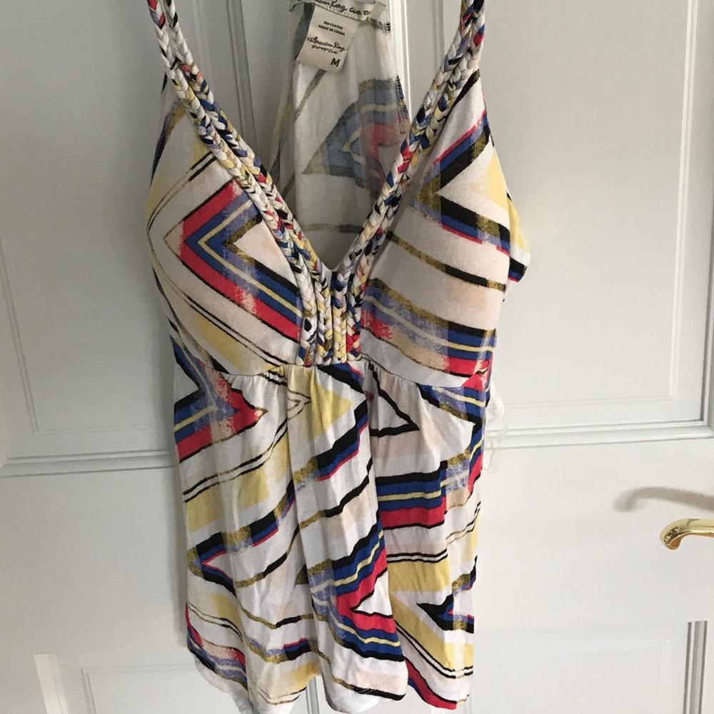 American Rag racerback plunging v neck top