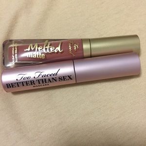 Two Faced Matte Lipstick and Mascara