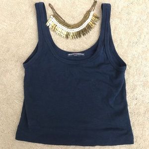 Brandy Melville Beyonca Navy Crop Tank