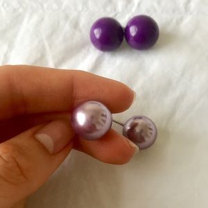 Purple earrings