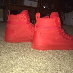 All red converse