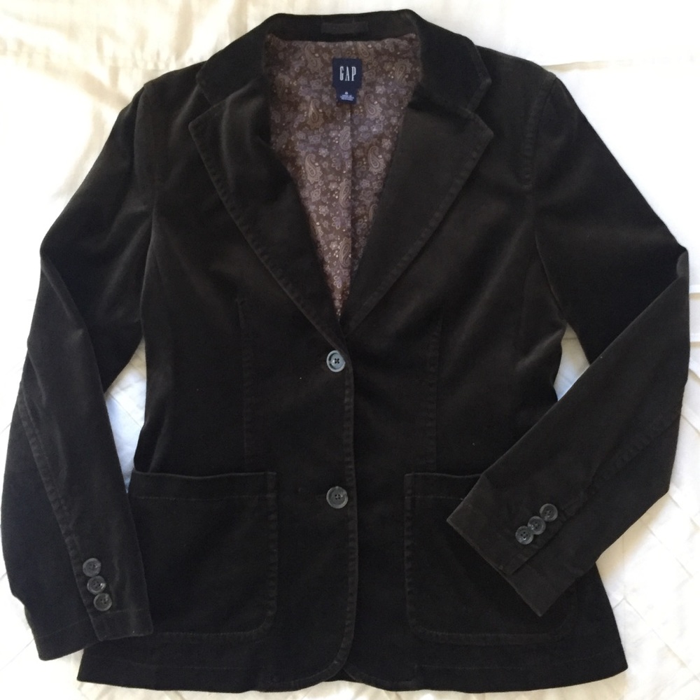 Gap brown velvet blazer