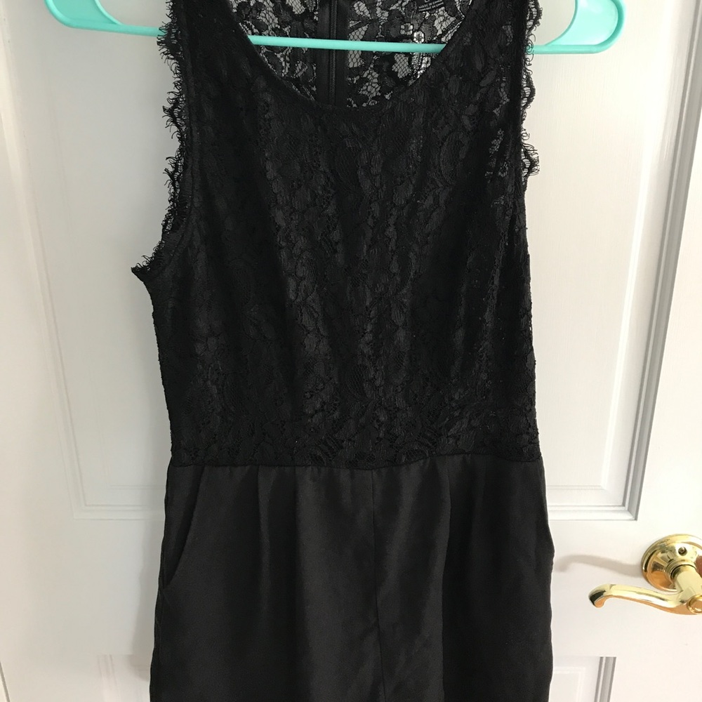 Black lace sophisticated romper