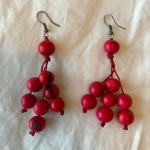 Pink Peruvian earrings