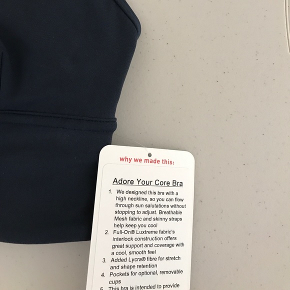NWT NCTL LULULEMON ADORE YOUR CORE BRA - - Size 2 - Picture 5 of 8