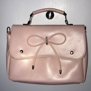 Pink Faux Leather Bag