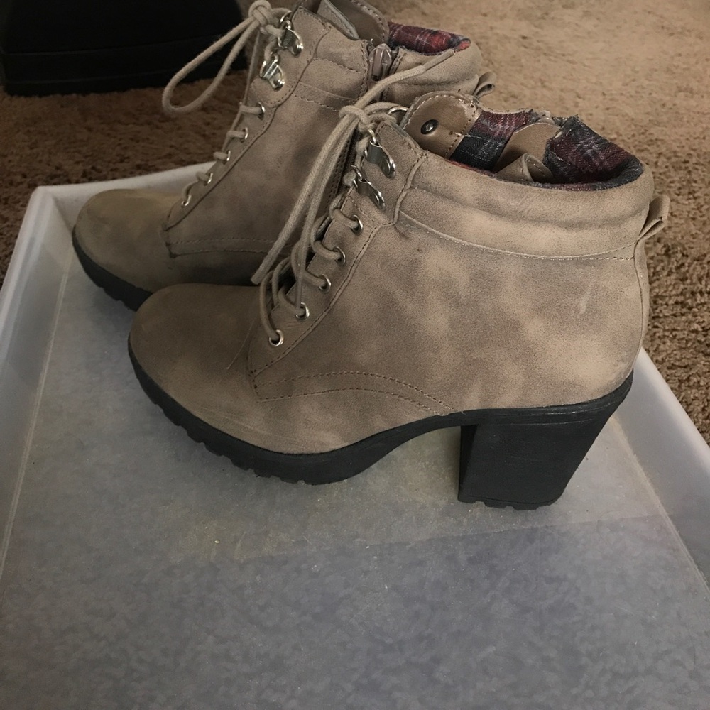 Tan  booties size 7!