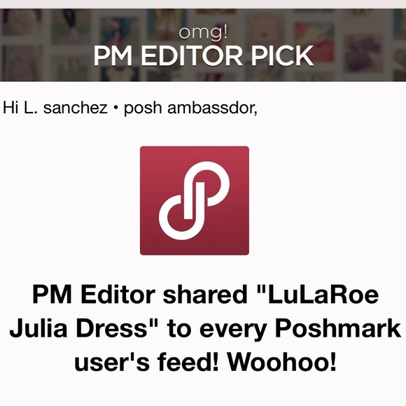 ๐HP๐ PM Editor Pick โข LuLaRoe Julia Dress - Picture 8 of 8