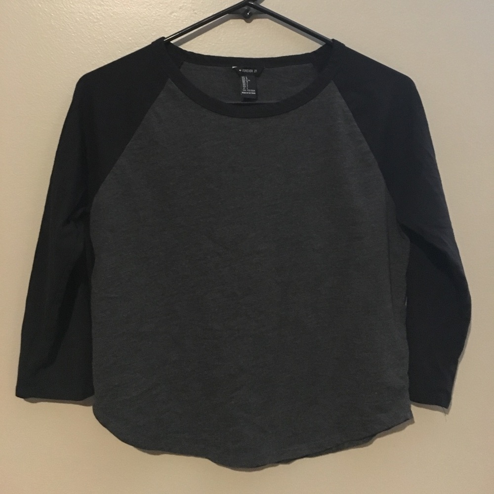 Black and dark grey long sleeve shirt