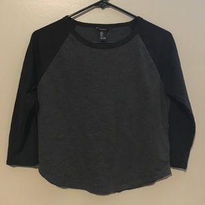 Black and dark grey long sleeve shirt