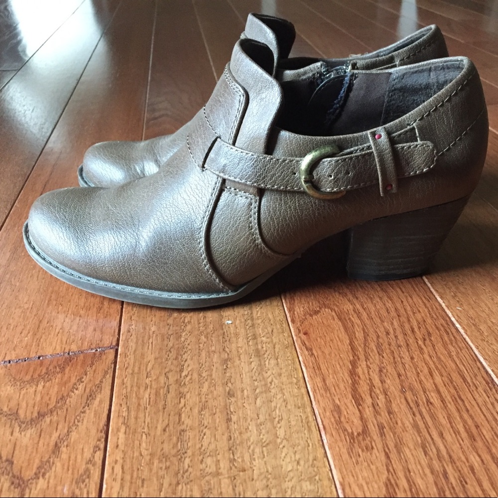 Brown Low Heel Bootie