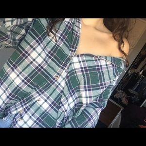 Large boy friend fit flannel