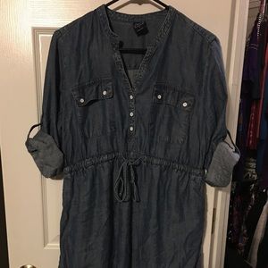 GAP maternity TENCEL chambray utility dress