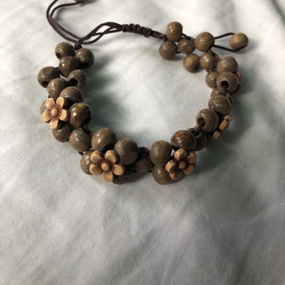 Wooden Flower Bracelet