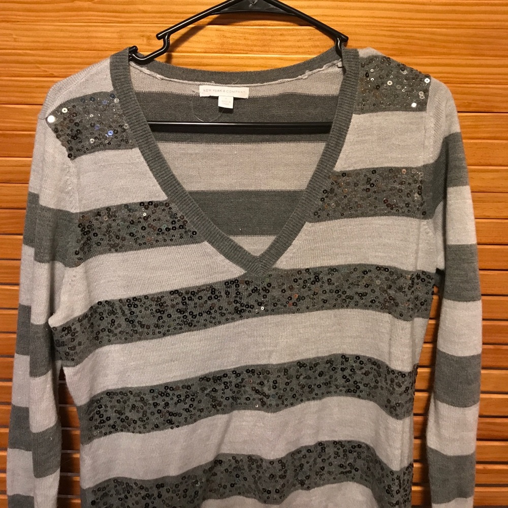 Sequence stripped sweater