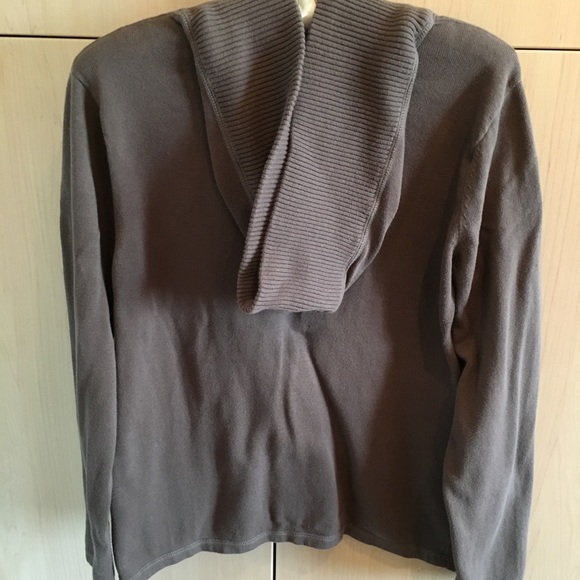 J Jill Moss Greenish Brown Sweater with Hood - M - Picture 2 of 2
