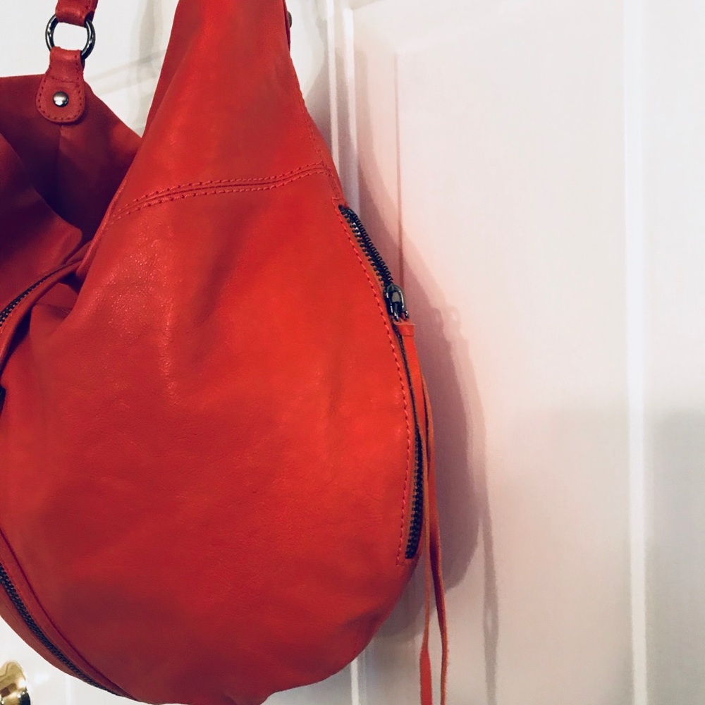 🚫SOLD🚫 Rebecca Minkoff Orange Leather Hobo Bag - Picture 3 of 7