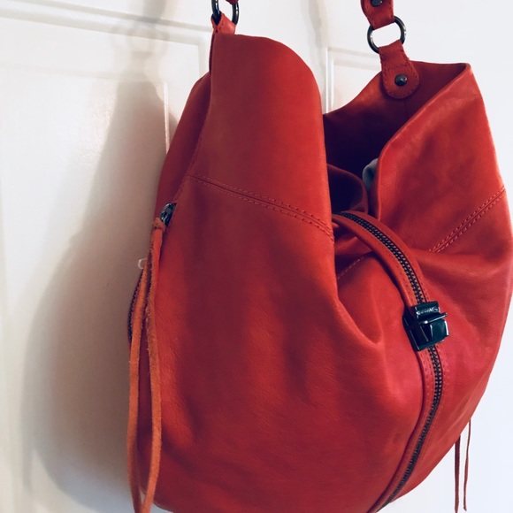 🚫SOLD🚫 Rebecca Minkoff Orange Leather Hobo Bag - Picture 4 of 7