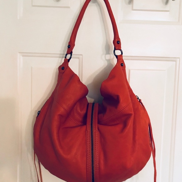 🚫SOLD🚫 Rebecca Minkoff Orange Leather Hobo Bag - Picture 6 of 7