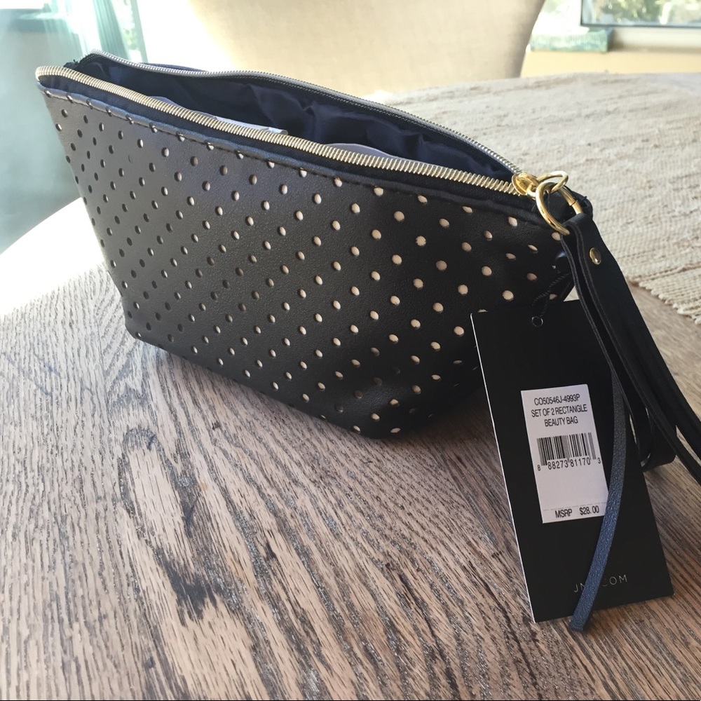 🆕 JONES New York cosmetic faux leather case