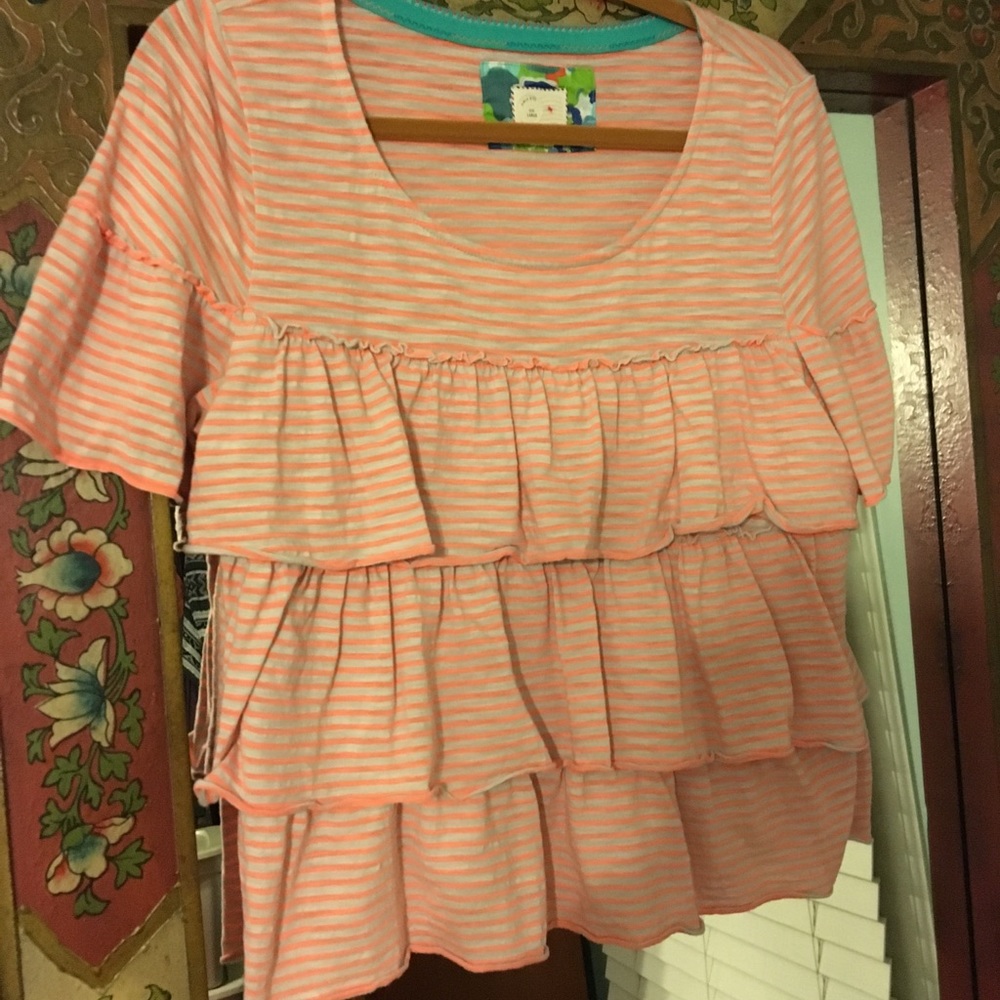 Cute striped tiered blouse
