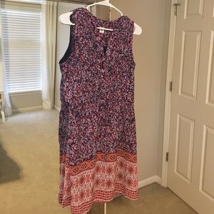 Gap drawstring waist printed dress