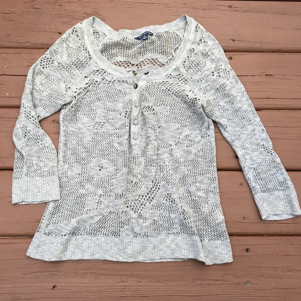 Knit Mesh Top - Picture 1 of 4