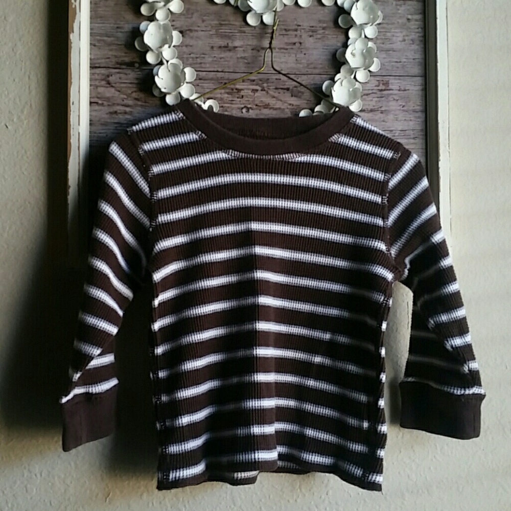 Brown Stripped Waffle Knit