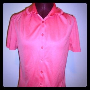 Vintage Pink Ruffles Top S M Vintage Pink Ruffles Top S M