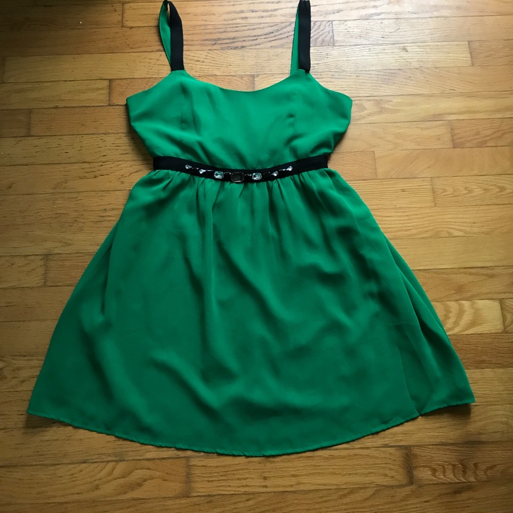 Forever 21 large green empire waist summer dress