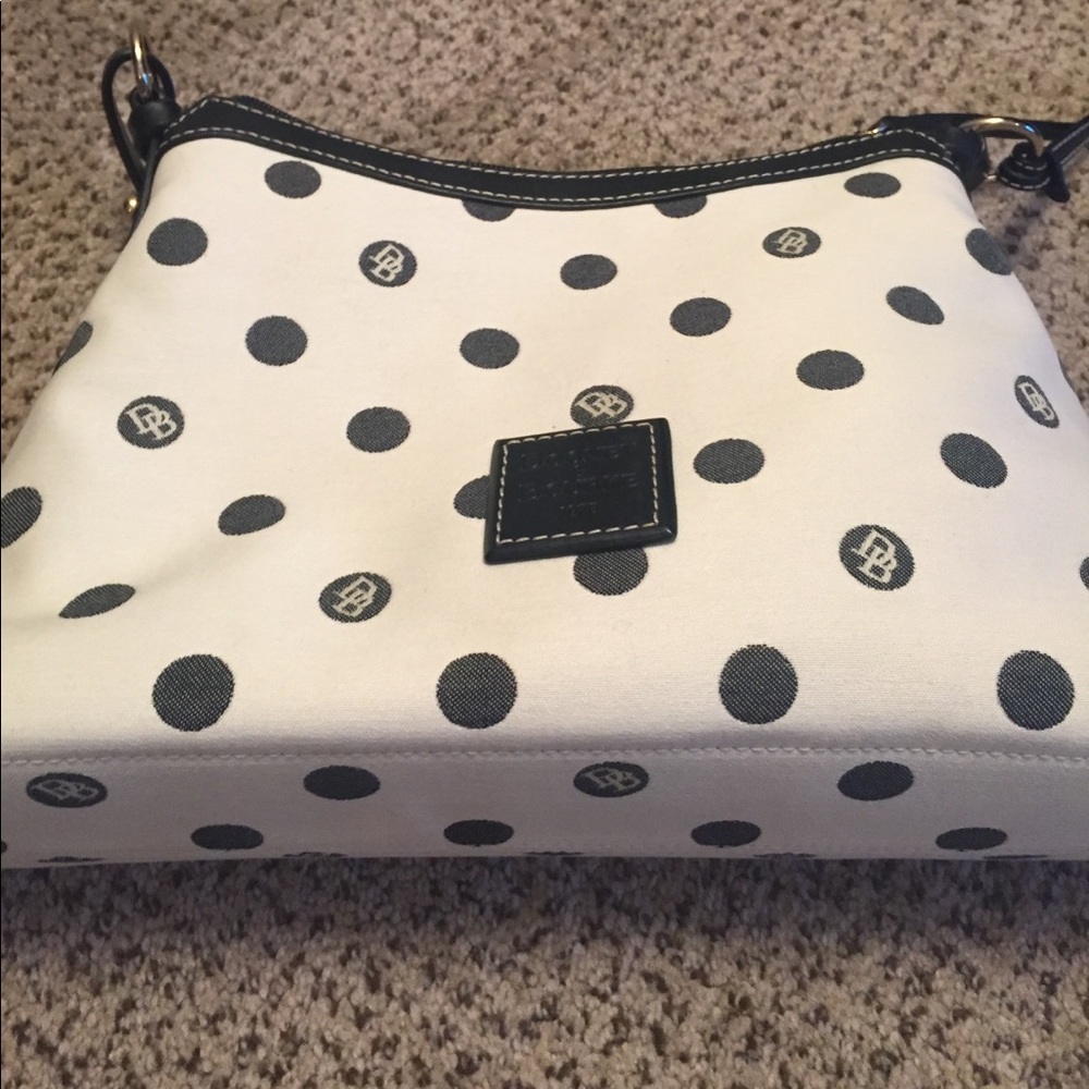 Dooney & Bourke off-white polka dot bag