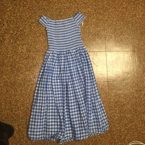 J CREW- checkered off the shoulder dress J CREW- checkered off the shoulder dress