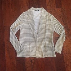 Black/White Striped Cotton Blazer CCO!!