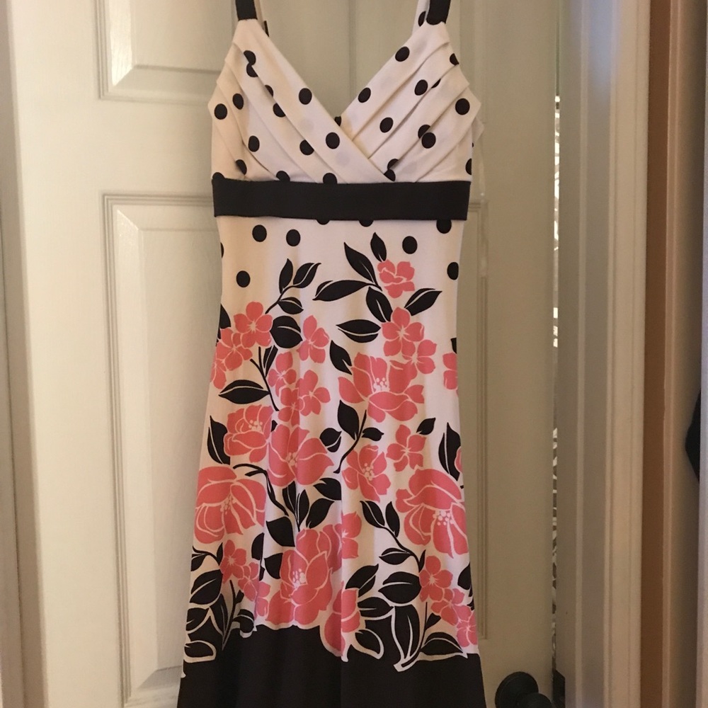 Brown/White/Pink Cute Dress