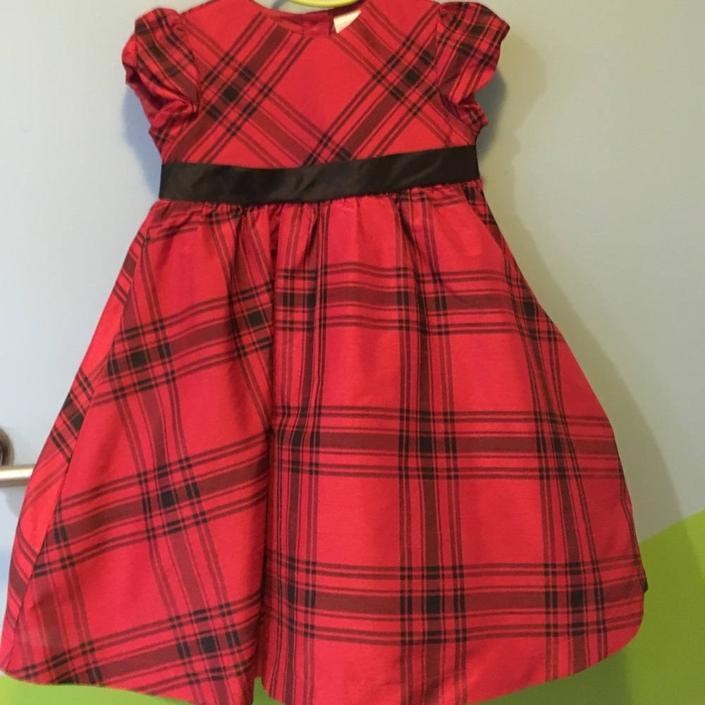Red and black plaid dress