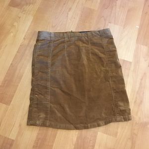 Brandy Melville tan corduroy skirt