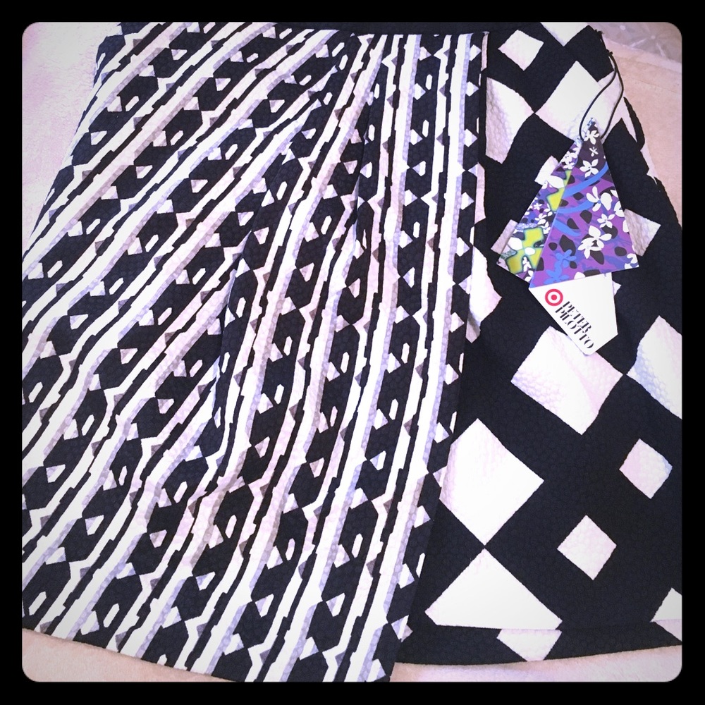 Black and White Multi-Pattern Skirt