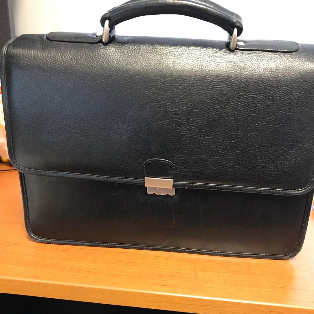 Lgin. Brand leather briefcase