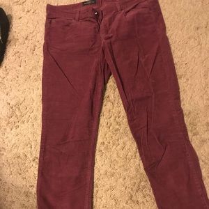Jcrew matchstick corduroy, burgundy