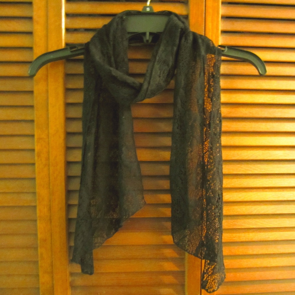 Black Lace Scarf