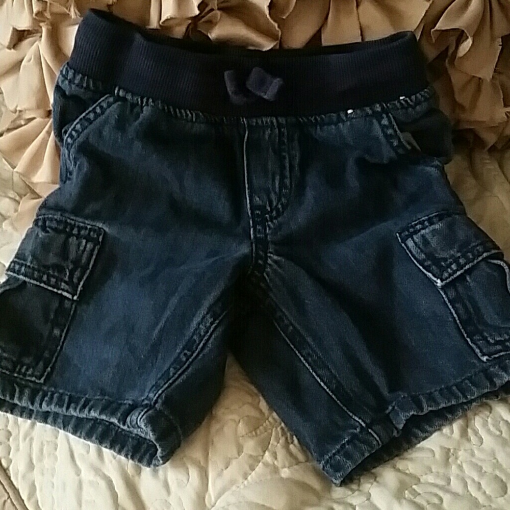 Denim Cargo Shorts