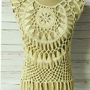 Crocheted Boho vest size small