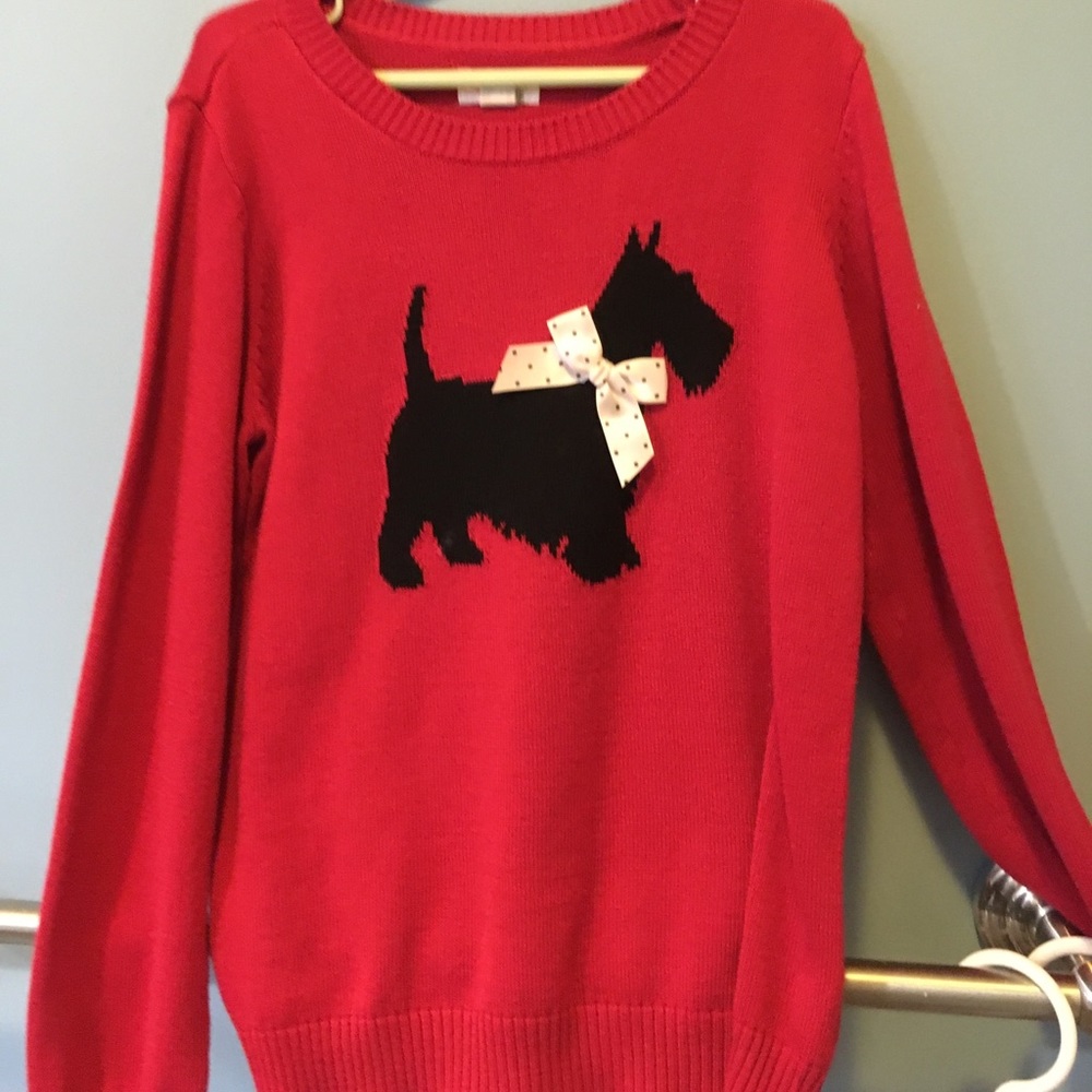 Red Scottie dog sweater