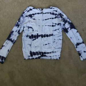 Monrow tie die zipper sweatshirt