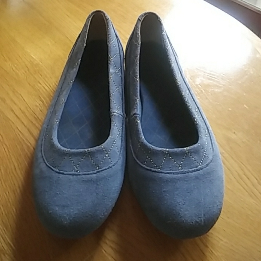 Blue Suede Flats